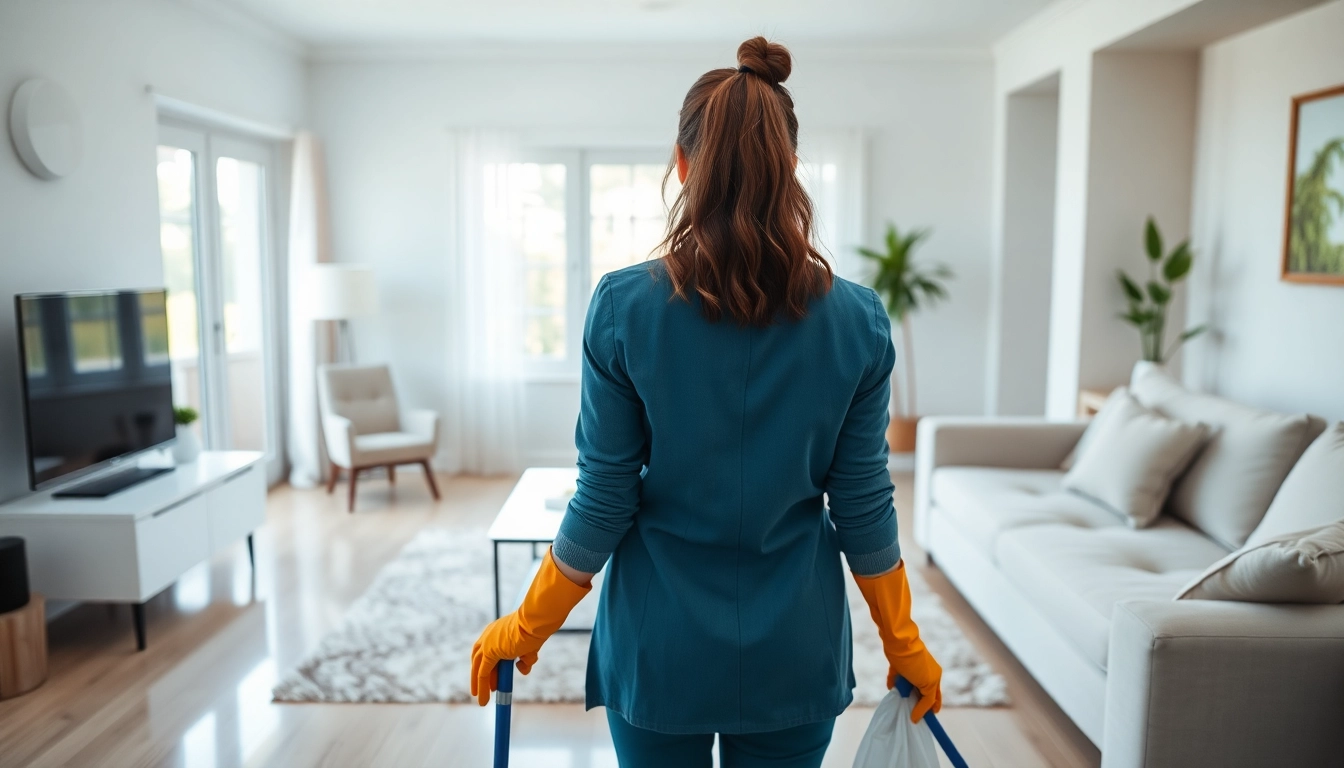 Cleaning company in Jacksonville provides expert home cleaning services in a bright and cheerful living room.