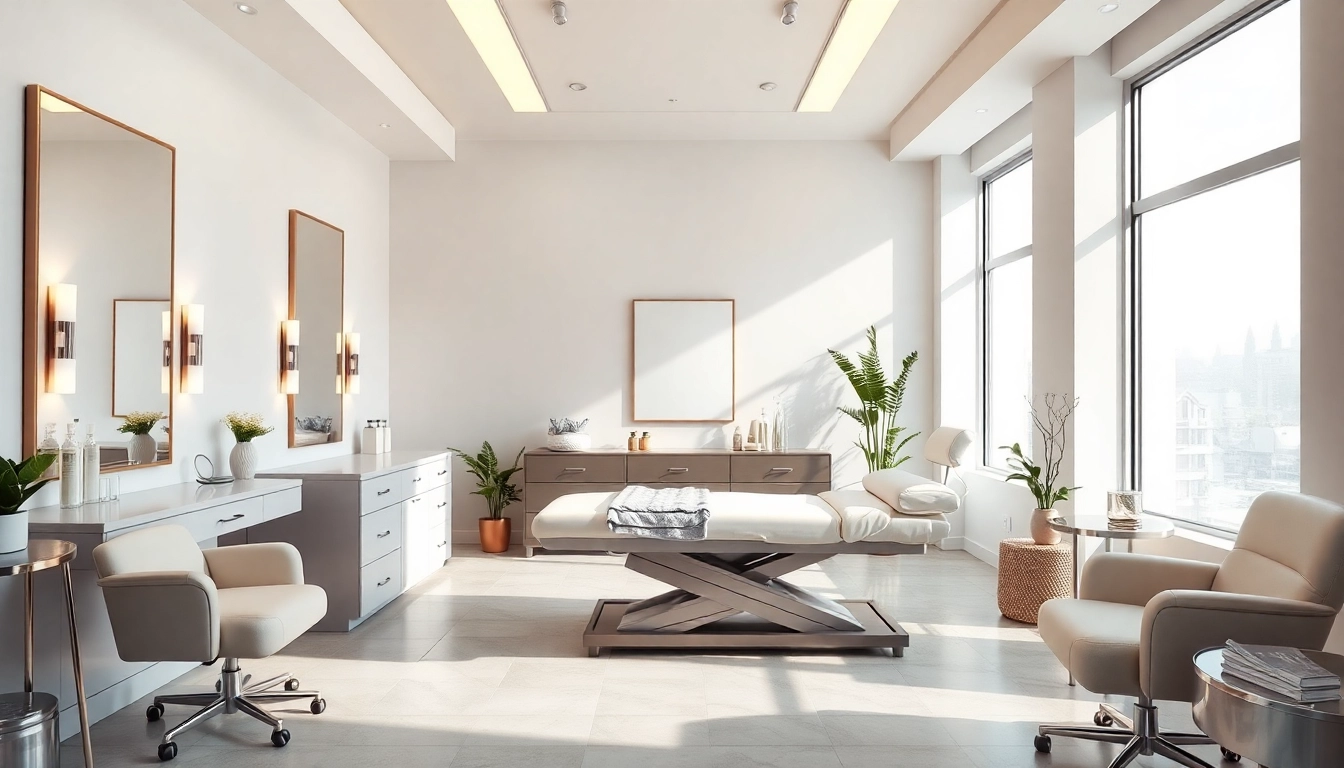 Kosmetikstudio Einrichtung mit elegantem Design und entspannendem Ambiente schaffen.