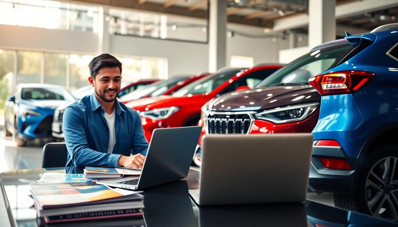 Engaging professional scene depicting a competitive car part exchange negotiation between a customer and salesperson