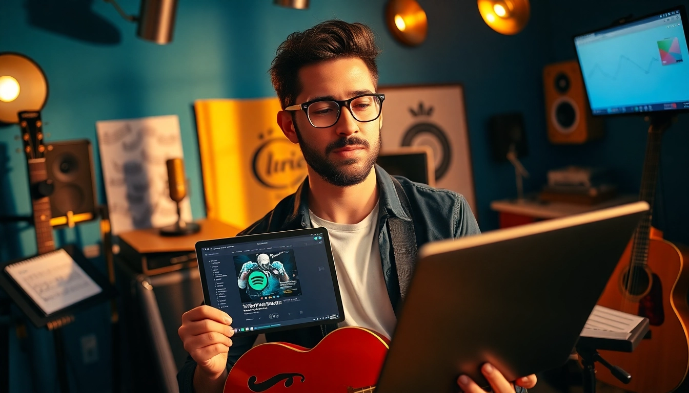 Boost your connection to fans through Spotify promotion tactics in a lively music studio.