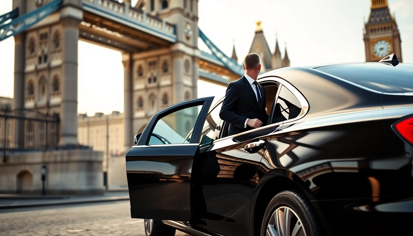 Enjoy a luxury chauffeur service london with a professional chauffeur by a historic London landmark.