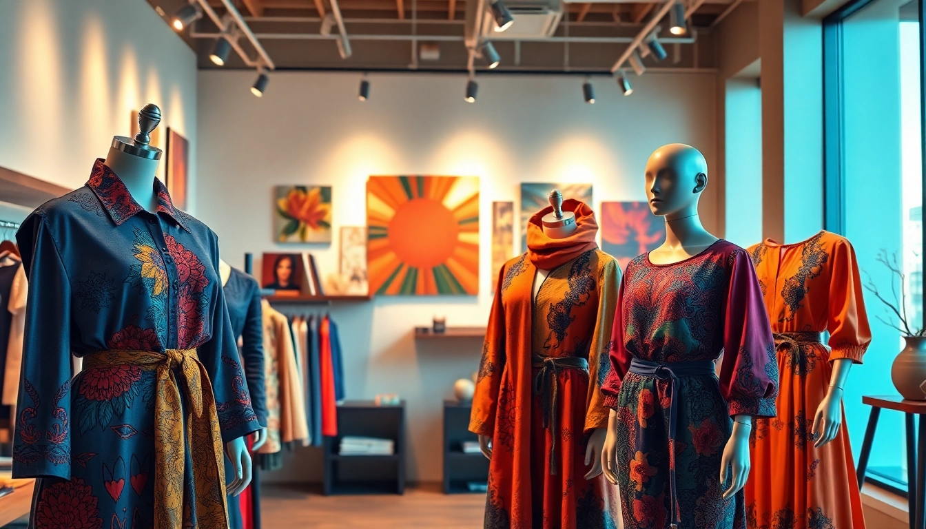 Explore vibrant premium art clothing Calgary in a modern boutique setting with unique apparel displays.