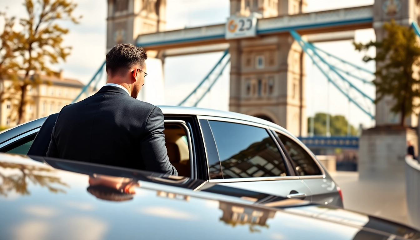 Experience a premium vip chauffeur service while arriving at London's Tower Bridge in style.