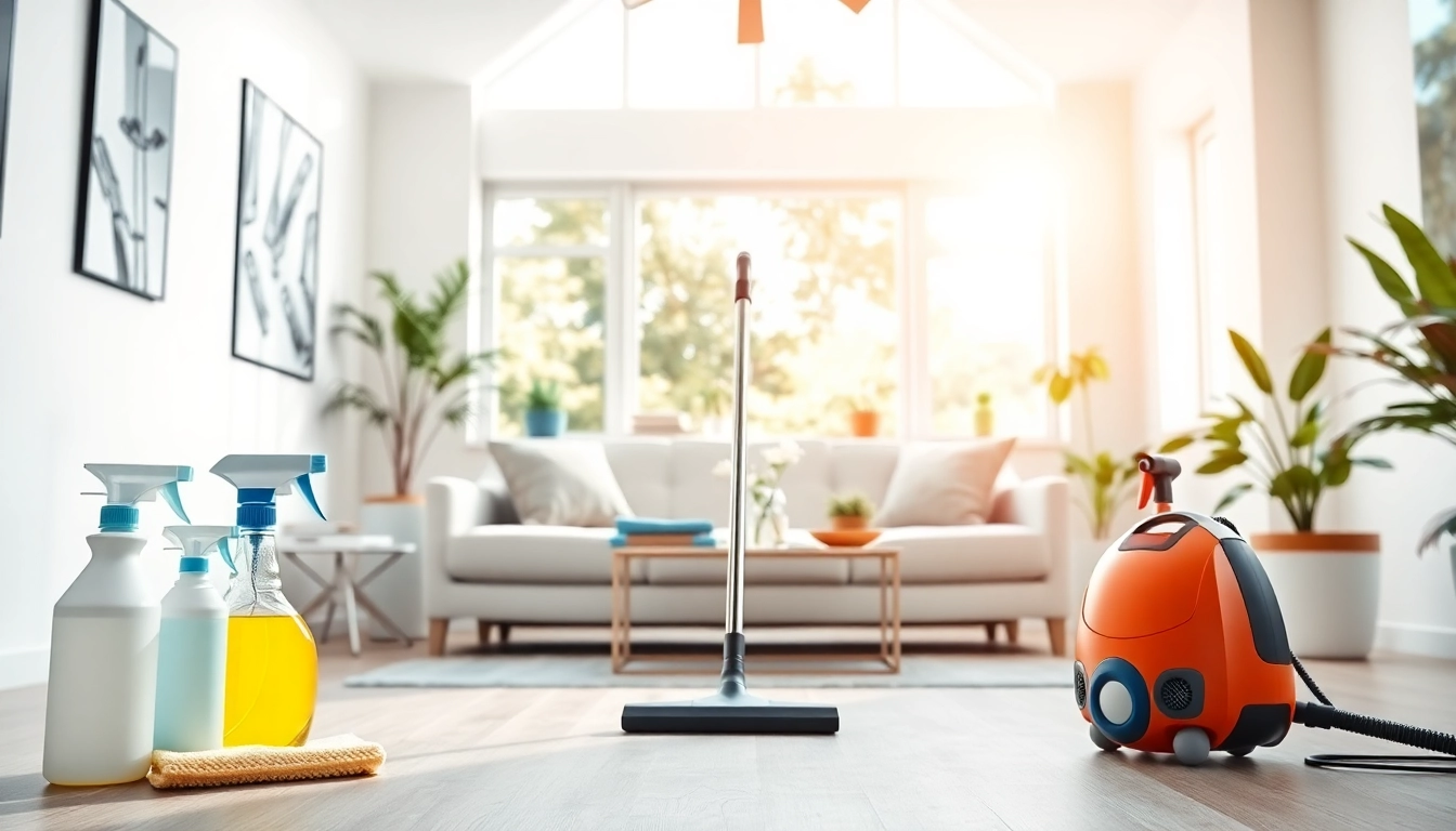 Bond cleaning Brisbane scene showing a professional cleaning transformation in a bright living room.