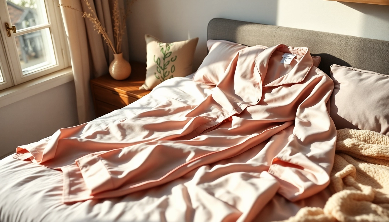 Soft and comfortable Bamboo pajamas on a cozy bed with natural light.