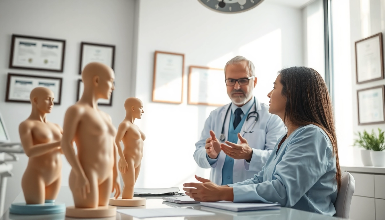 Plastische Chirurgie Braunschweig mit einem Facharzt, der medizinische Optionen erklärt.